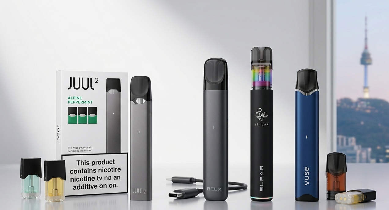 best pod systems beginners south korea 2026 JUUL2 RELX closed open refillable devices