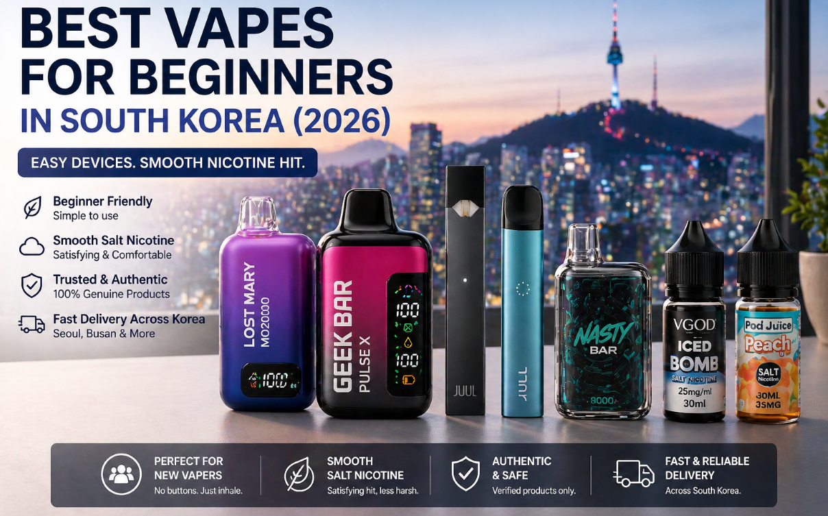 best vapes for beginners south korea 2026 smooth nicotine easy devices juul2 disposable