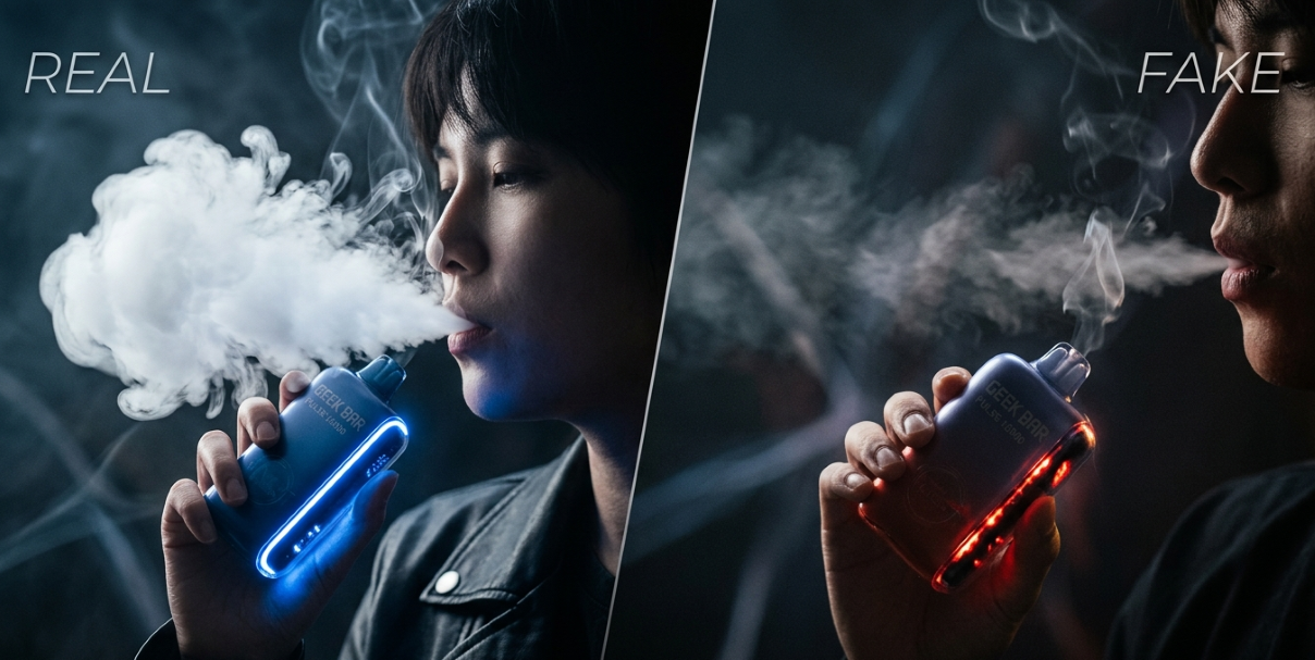 real vs fake disposable vape south korea flavor vapor battery performance comparison 2026