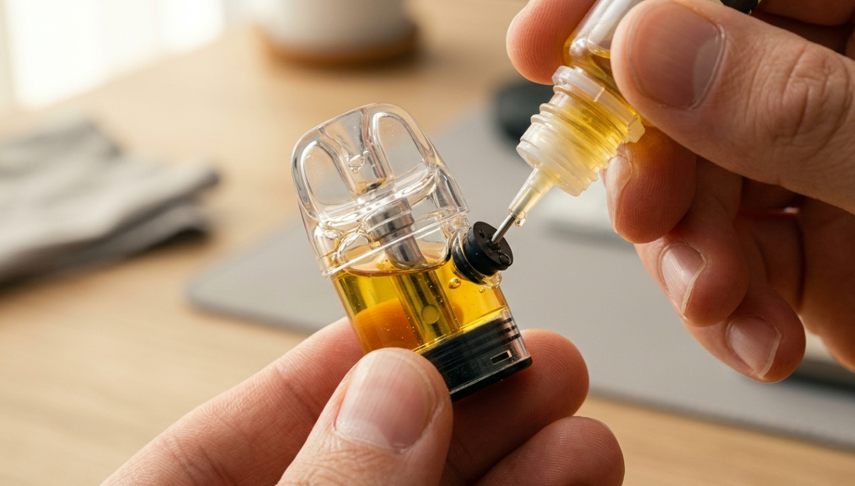 how to fill pod with e-liquid step-by-step for South Korean beginners 2026 refillable pod system