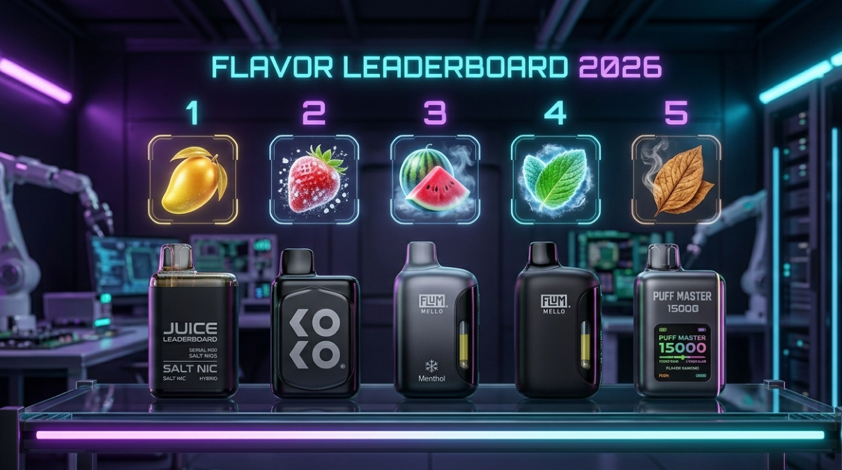 top 15 disposable vape flavors South Korea, 2026 mango, strawberry, ice, watermelon, mint, tobacco ranked