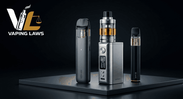 Cigarette smoke compared with vapor from a vape device