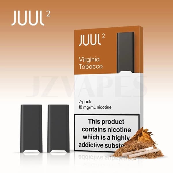 JUUL2 Pods Virginia Tobacco 18mg nicotine salt 2 pack authentic pods