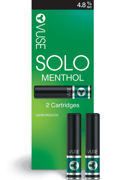 Simple refreshing menthol taste 가볍고 시원한 Solo 멘솔 느낌을 담은 제품 사진.