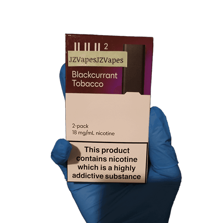 Blackcurrant tobacco mix 다크베리 향과 담백한 담배감이 담긴 JUUL 2 블랙커런트 토바코 이미지.