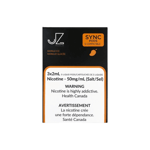 Bright tropical mango aroma layered with clean frost — 망고 일러스트와 시원한 그래픽이 담긴 제품 이미지.