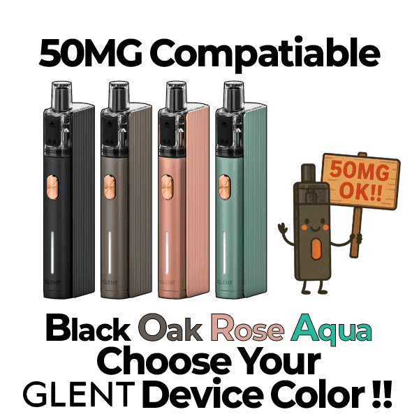 Minimal slim nicotine device with clean daily performance — 심플한 디자인과 안정적인 흡입감을 제공하는 GLENT 니코틴 디바이스.