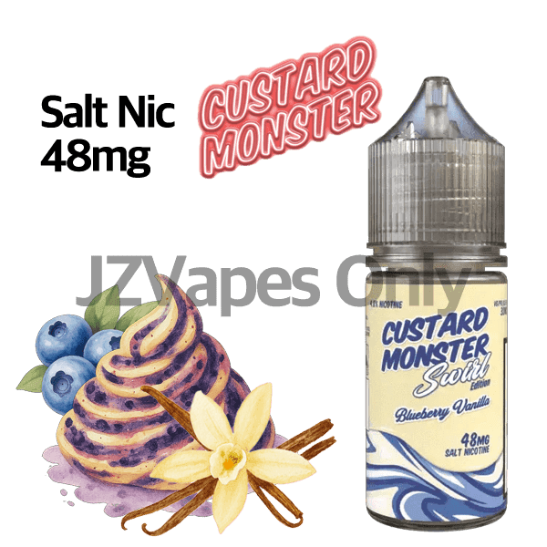 Blueberry Vanilla By Custard Monster 48mg Salt Nicotine E-Liquid USA Version