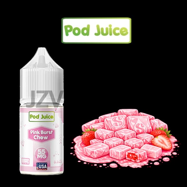 Pod Juice Pink Burst Chew 55mg salt nicotine e-liquid Korea 팟쥬스 핑크 버스트 츄 솔트 니코틴 액상