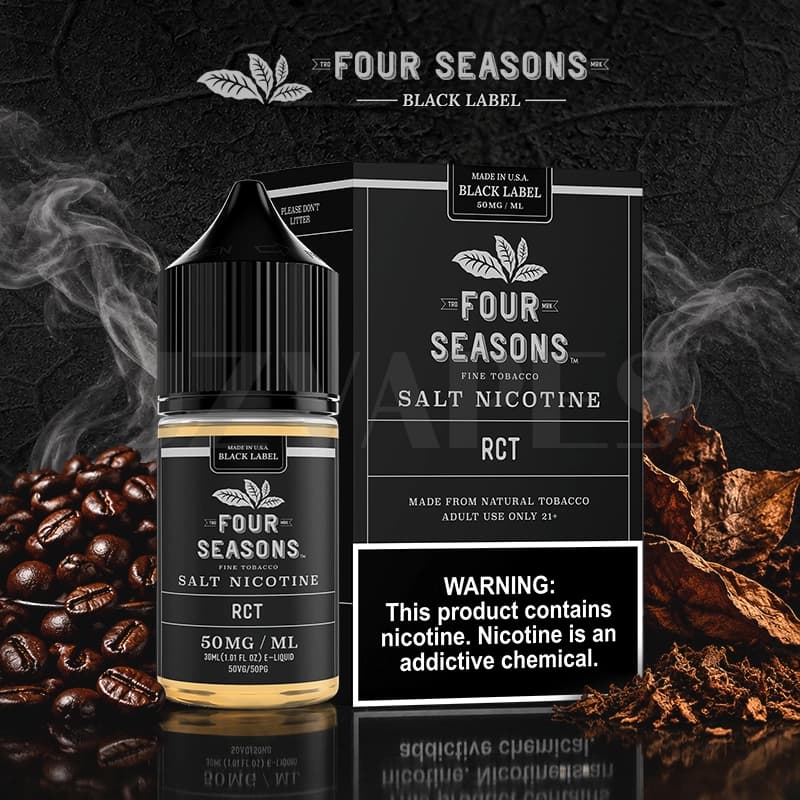 Four Seasons Black Label Roasted Coffee Tobacco RCT 50mg 30ml tobacco e-liquid
