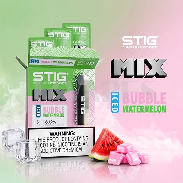 VGOD STIG Ice Bubble Watermelon 6% 60mg disposable vape