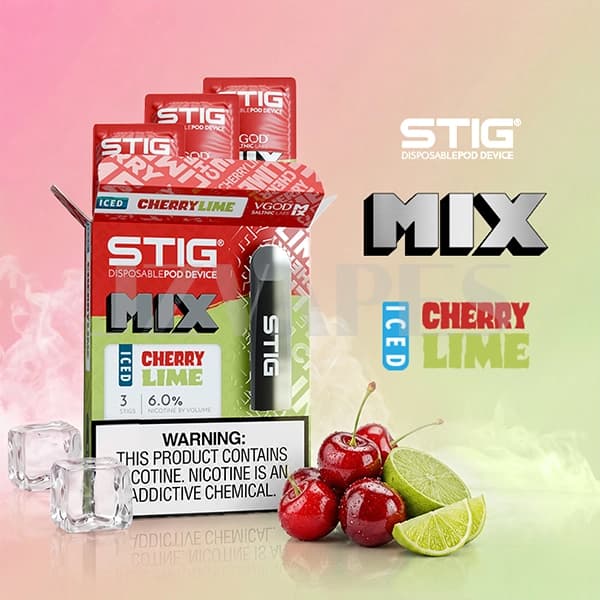 VGOD STIG Ice Cherry Lime 6% 60mg disposable pod