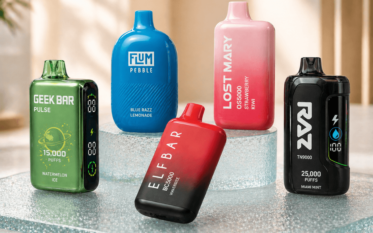 top disposable vape brands South Korea 2026: Geek Bar, Flum, Lost Mary, Elf Bar, and raz comparison