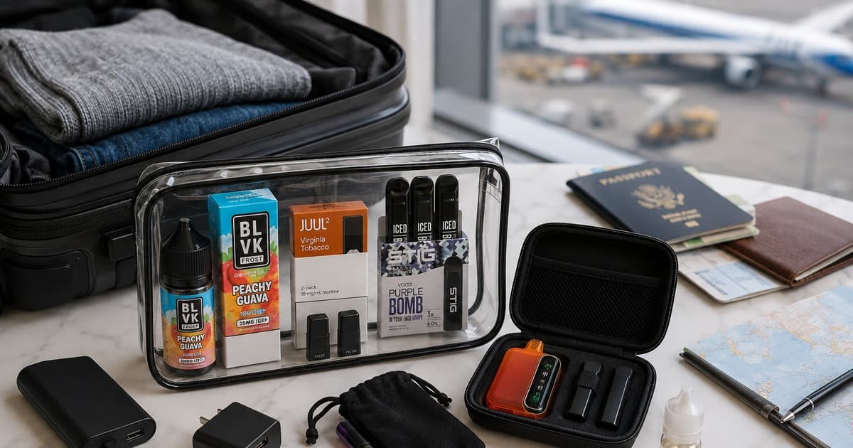 How to pack a vape device and vape liquid for air travel