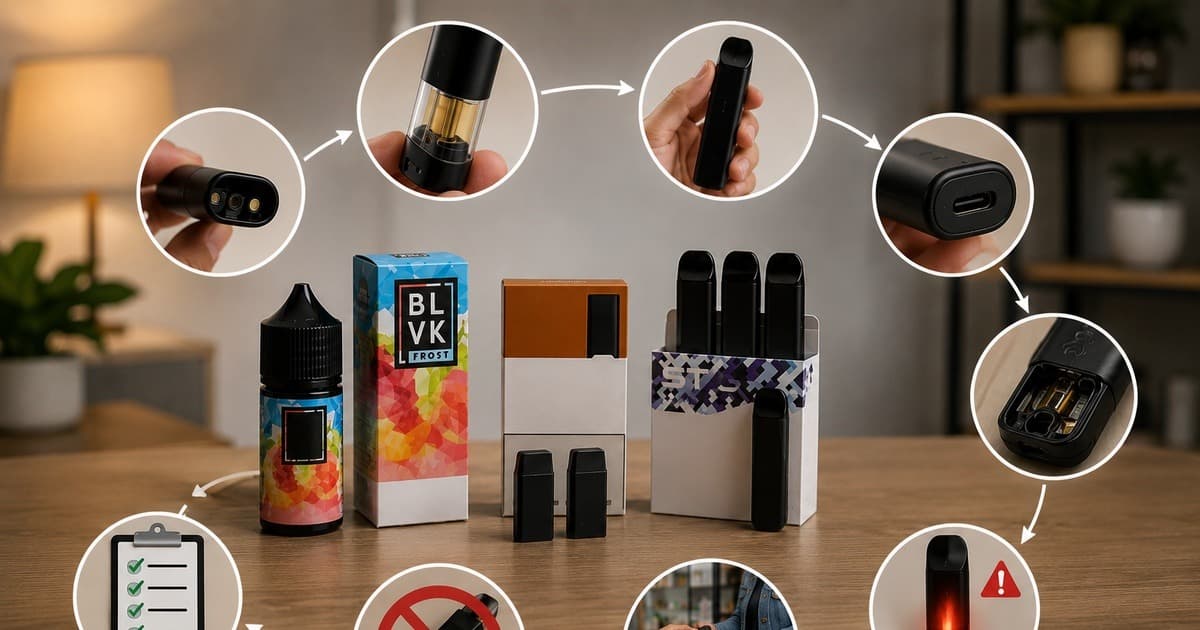 Vaping device types, features, compatibility, and battery specifications