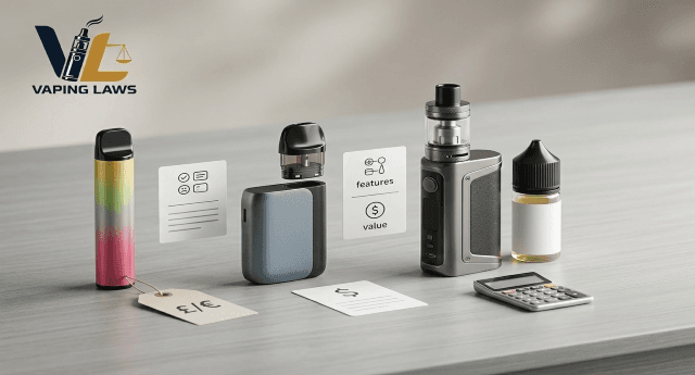 Disposable vape price comparison by size, capacity and features