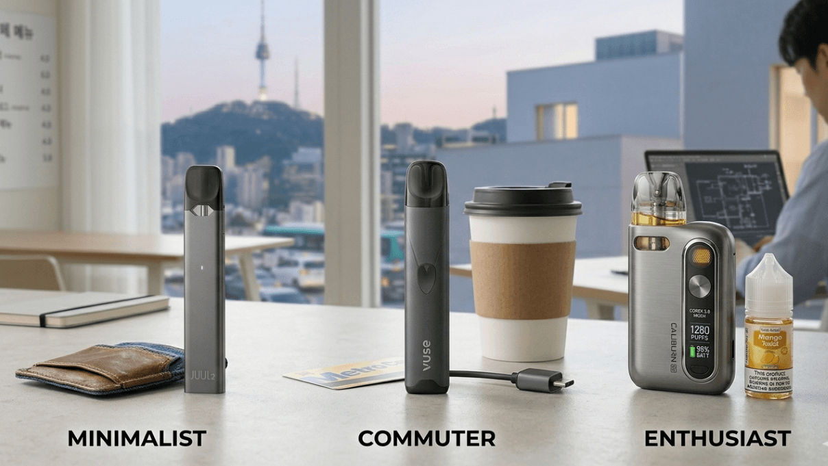 Different vape devices representing various user preferences