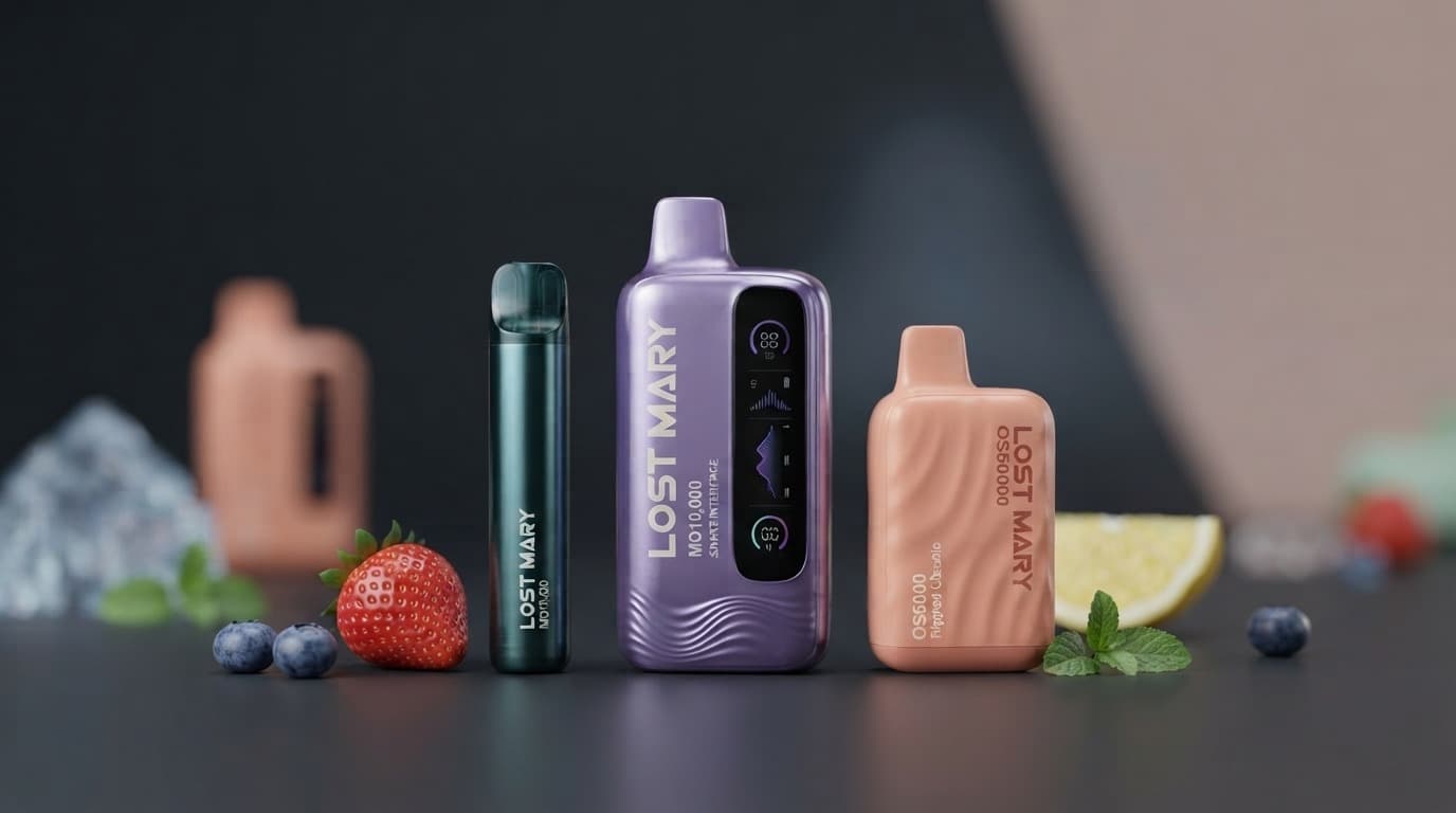 Lost Mary vape flavors including fruit mint ice and mixed flavor profiles