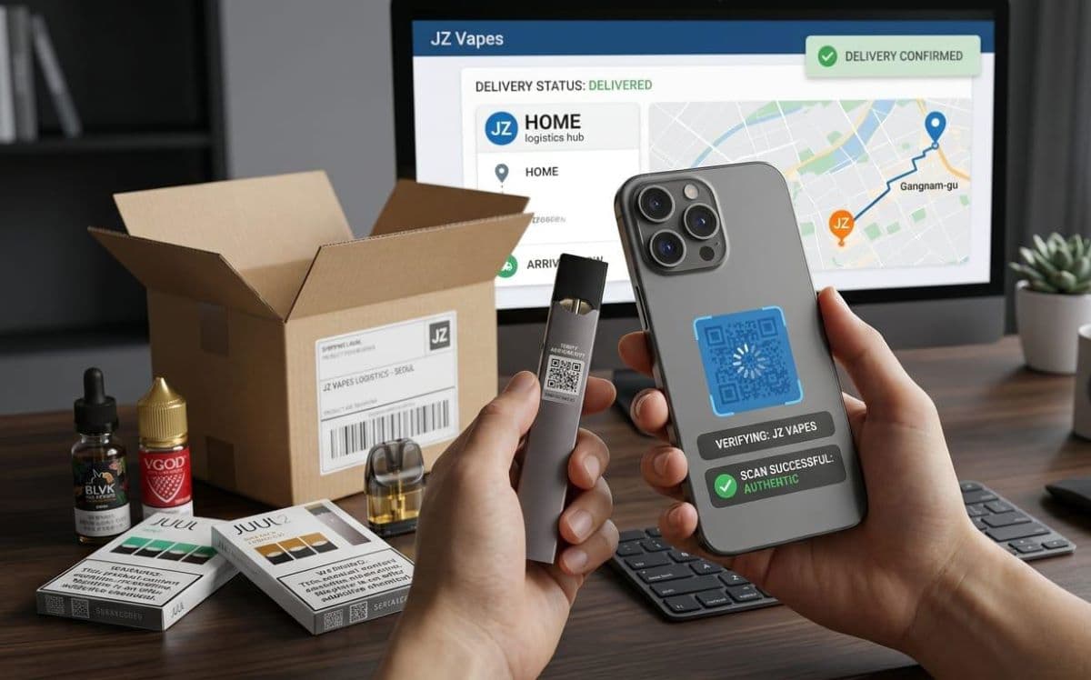 reliable vape delivery signs seoul 2026 real time tracking QR authentication plain packaging verified source