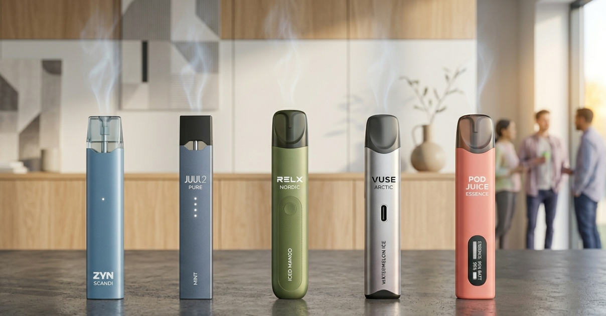 Pod systems, AIO pens, sub-ohm box mods — every operational style covered with airflow control and intelligent chipsets.