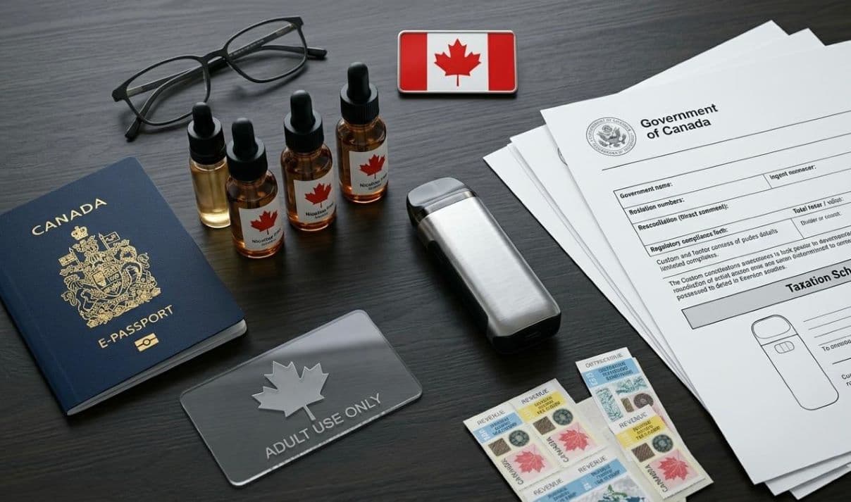 Canada Vaping Law Key Facts 2026 Summary canada vaping law key facts 2026 20mg nicotine cap age 18 19 province flavour ban excise duty online legal