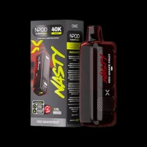Nasty One Pod 40K Red Grapefruit 5% nicotine pod image — 상큼한 red grapefruit citrus flavor가 강조된 네스티 원 팟 디자인, fresh & tangy vape profile with clean product look.